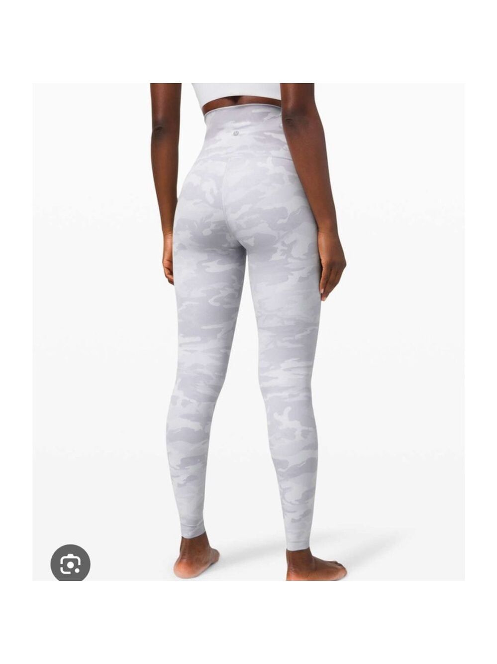 Women's Lululemon Wunder Under Super High-Rise Leggings 10 White Grey Camo